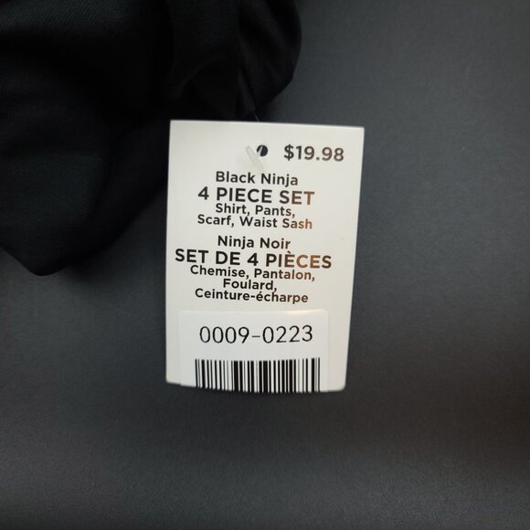 Rubies Black Ninja Men Costume Cosplay Outfit , NWT - Picture 12 of 13